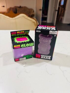 Purple Bundle of 2 Needohs - Nice Glow Cube and Gummi Bear, Brand New!